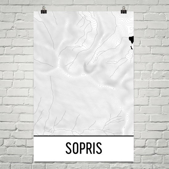 Mount Sopris Topographic Map Art