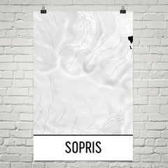 Mount Sopris Topographic Map Art