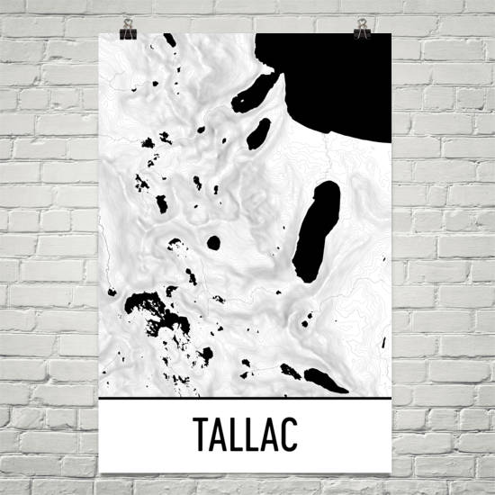 Mount Tallac Topographic Map Art