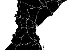 Mozambique Wall Map Print - Modern Map Art