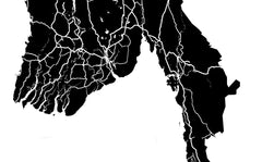 Myanmar Wall Map Print - Modern Map Art