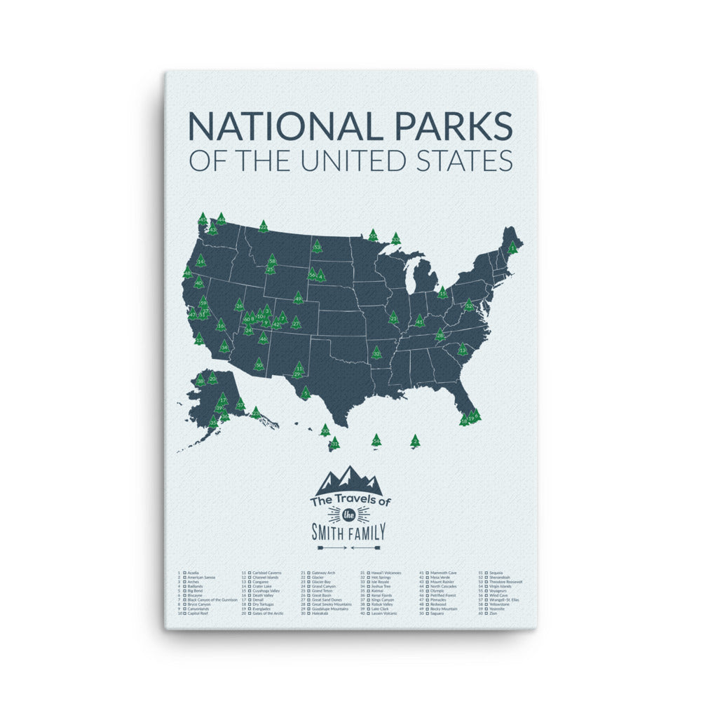 National Park Map Gift