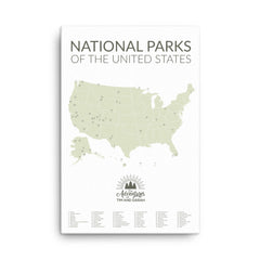 National Parks Push Pin Map