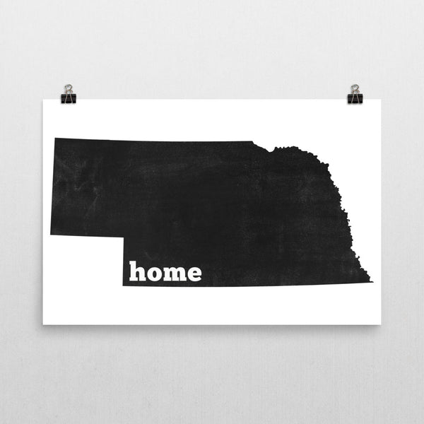 Nebraska Home State Map Art – Modern Map Art