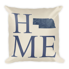 Nebraska Map Pillow – Modern Map Art