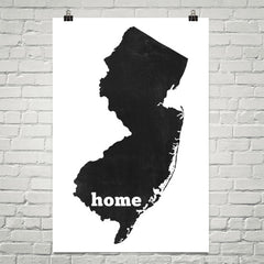 New Jersey Home State Map Art