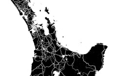 New Zealand Wall Map Print - Modern Map Art