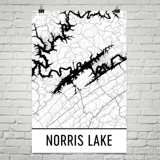 Norris Lake TN Art and Maps