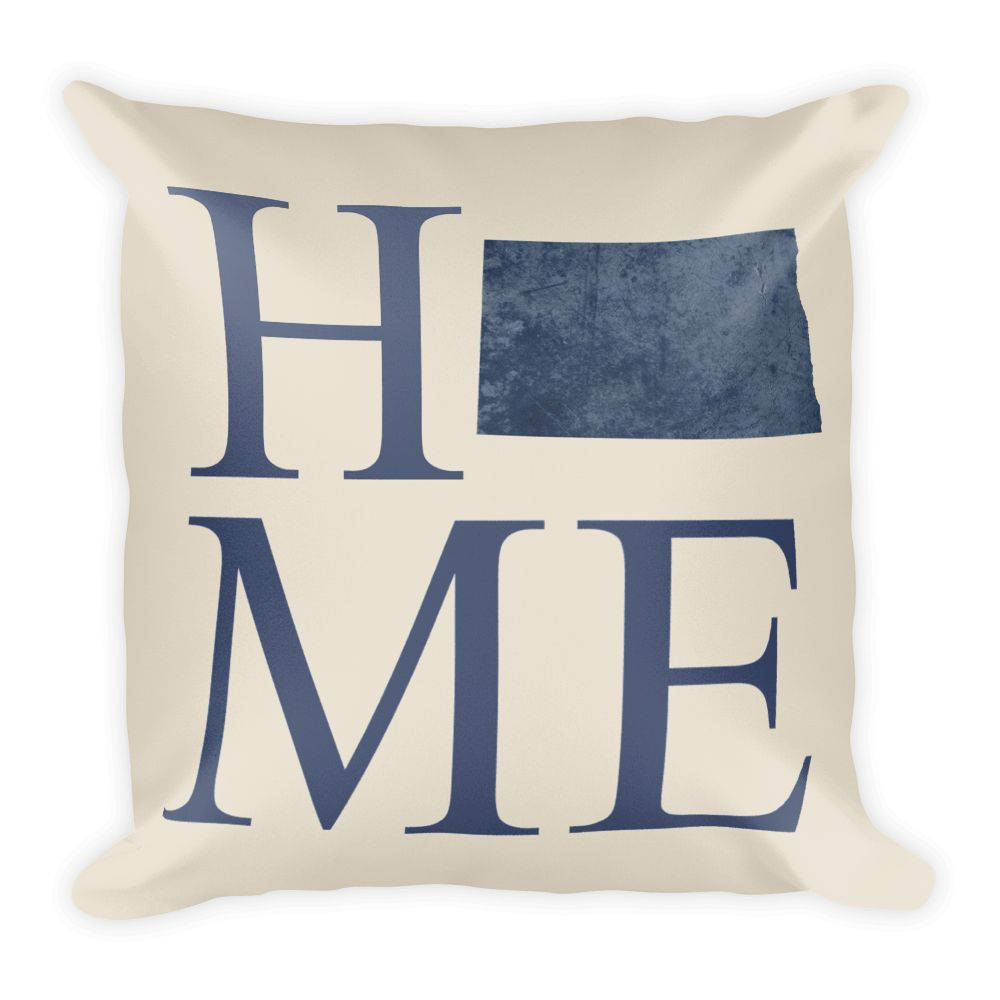 North Dakota Map Pillow – Modern Map Art