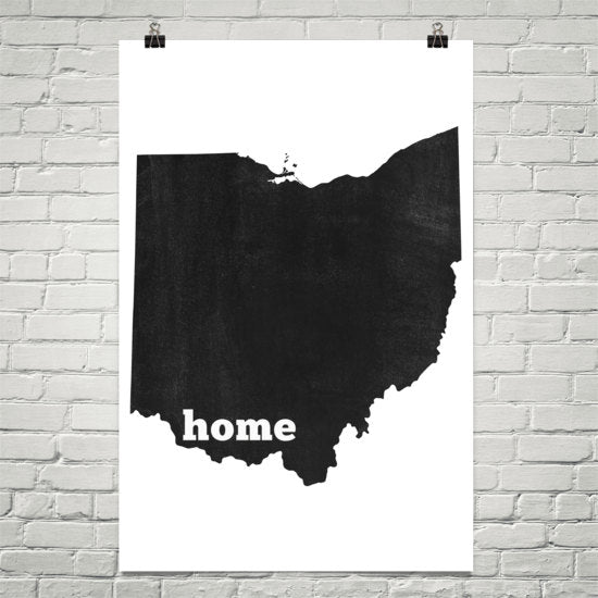 Ohio Home State Map Art