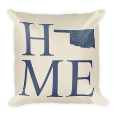 Oklahoma Map Pillow – Modern Map Art