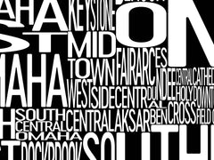 Omaha Neighborhood Typography Prints – Modern Map Art