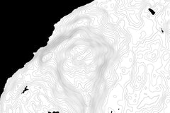 Orcas Island Topographic Map Art