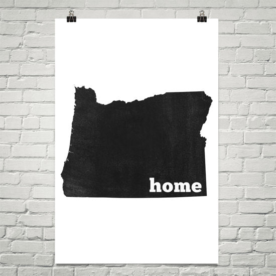 Oregon Home State Map Art