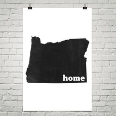 Oregon Home State Map Art