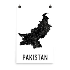 Pakistan Wall Map Print - Modern Map Art