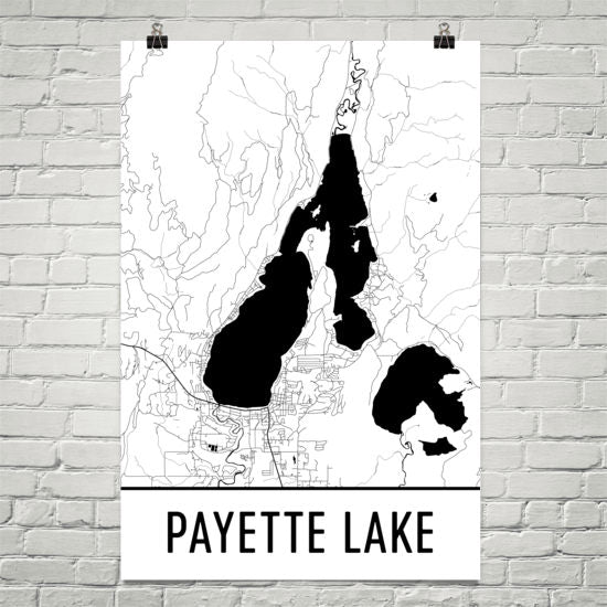 Payette Lake ID Art and Maps