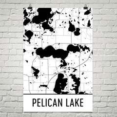 Pelican Lake MN Art and Maps