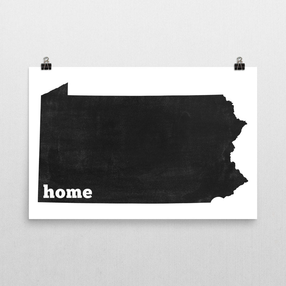 Pennsylvania Home State Map Art