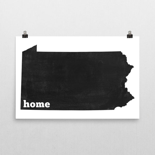 Pennsylvania Home State Map Art