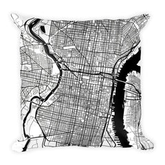 Philadelphia Map Pillow – Modern Map Art