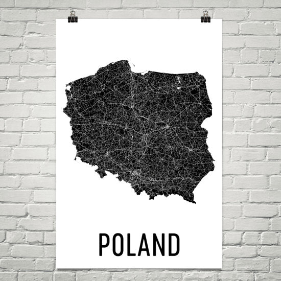 Poland Wall Map Print - Modern Map Art