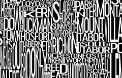 Portland Neighborhood Typography Prints – Modern Map Art