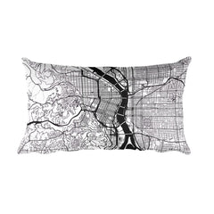 Portland (OR) Map Pillow – Modern Map Art