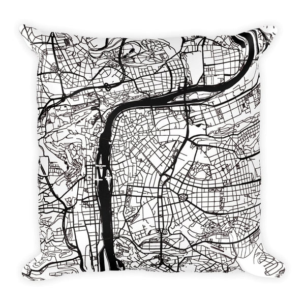 Prague Map Pillow – Modern Map Art