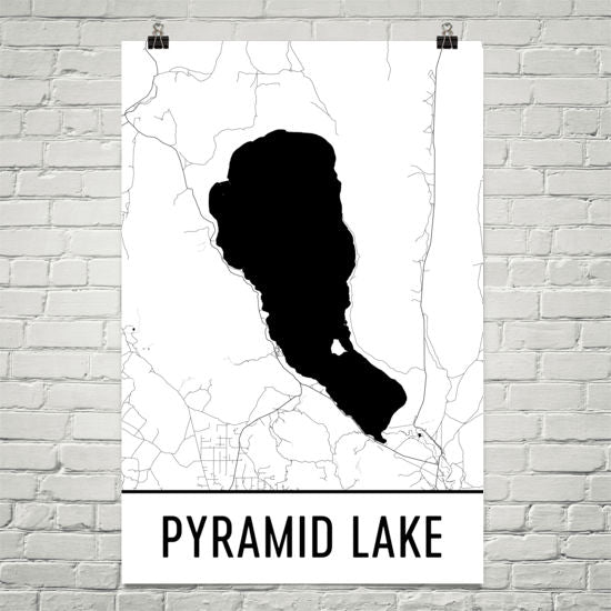 Pyramid Lake NV Art and Maps