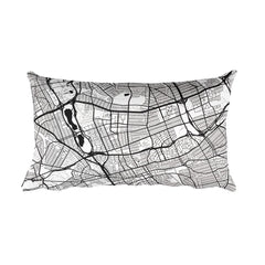 Queens Map Pillow – Modern Map Art