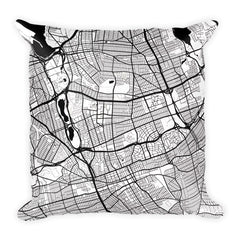 Queens Map Pillow – Modern Map Art