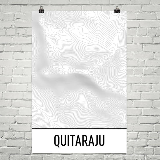 Quitaraju Topographic Map Art