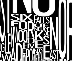 Raleigh Neighborhood Typography Prints – Modern Map Art