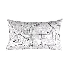 Raleigh Map Pillow – Modern Map Art