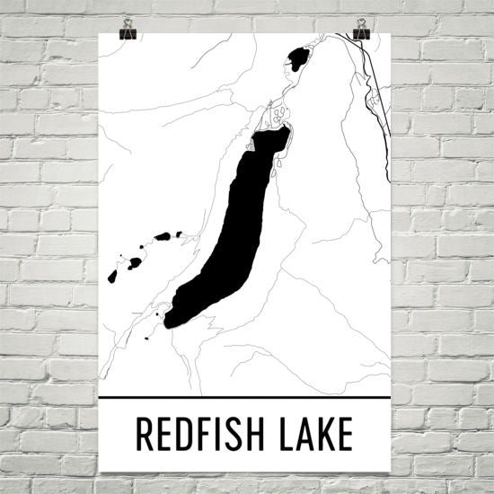 Redfish Lake ID Art and Maps