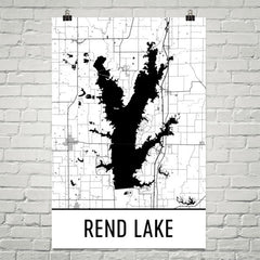 Rend Lake IL Art and Maps