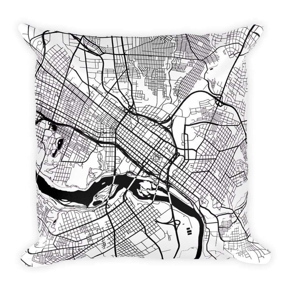 Richmond Map Pillow – Modern Map Art