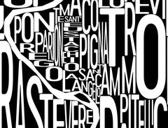 Rome Neighborhood Typography Prints – Modern Map Art