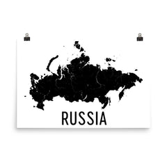 Russia Wall Map Print - Modern Map Art