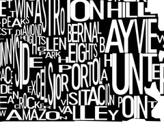 San Francisco Neighborhood Typography Prints – Modern Map Art