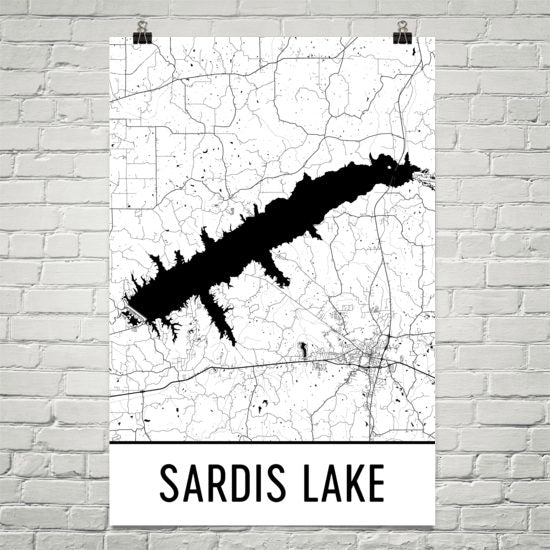 Sardis Lake MS Art and Maps