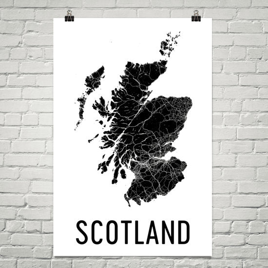 Scotland Wall Map Print - Modern Map Art