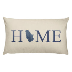 Serbia Map Pillow – Modern Map Art