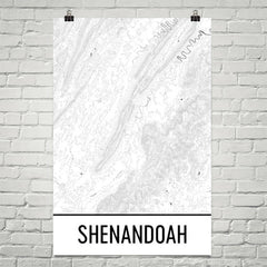 Shenandoah National Park Topographic Map Art
