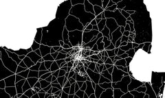 South Africa Wall Map Print - Modern Map Art