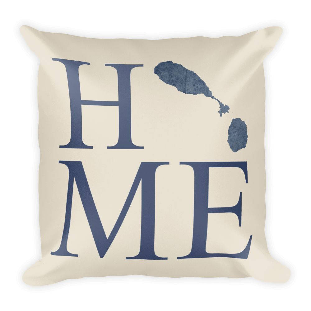 St. Kitts Map Pillow – Modern Map Art