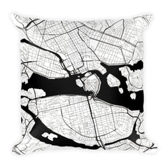 Stockholm Map Pillow – Modern Map Art