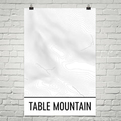 Table Mountain Topographic Map Art