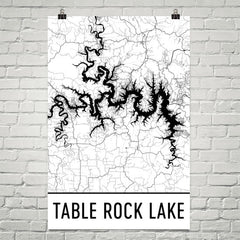 Table Rock Lake MO Art and Maps